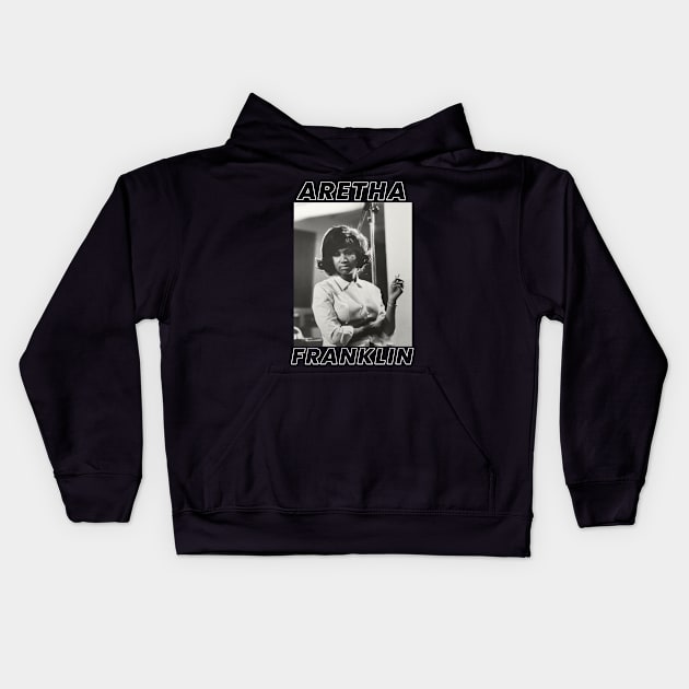 Aretha Franklin Kids Hoodie by PlokadStories